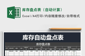 2022庫存盤點自動計算表