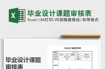 2021年畢業設計課題審核表