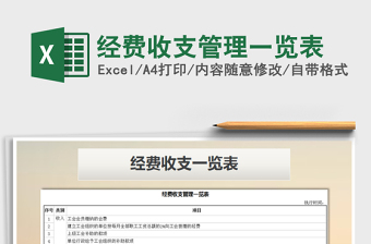 2022年經(jīng)費(fèi)收支管理一覽表免費(fèi)下載