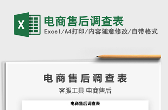 2021年電商售后調(diào)查表