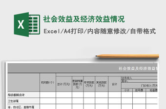 2021年社會效益及經濟效益情況免費下載