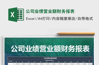 2022年公司業績營業額財務報表免費下載