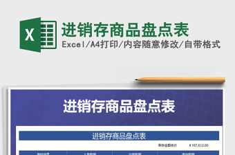 2021年進銷存商品盤點表