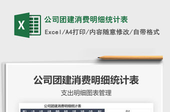 2021年公司團建消費明細統計表