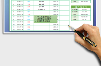 2022年收入支出明细表免费下载