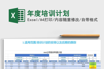 培训计划模板excel