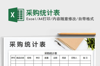 2021年采購統計表免費下載