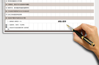 2021年汽车日常点检表