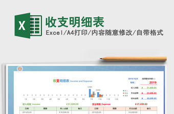 2021年收支明細表