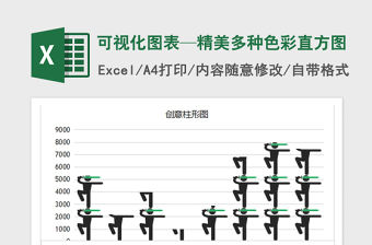 2022年可視化圖表—精美多種色彩直方圖免費(fèi)下載