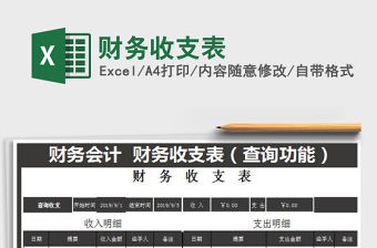 2022年財(cái)務(wù)收支表