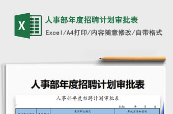2021年人事部年度招聘計(jì)劃審批表
