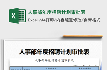 2021年人事部年度招聘計(jì)劃審批表