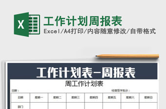 2022年工作計劃周報表