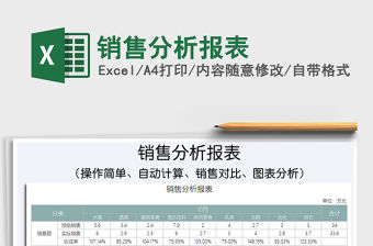 2021年銷售分析報表