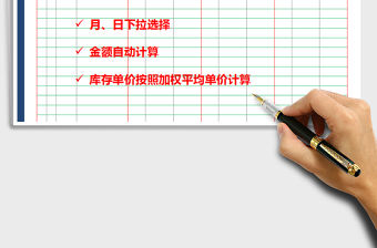 2022年庫存商品明細賬自動計算免費下載