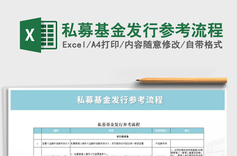 2021年私募基金發(fā)行參考流程