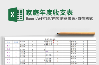 2022年家庭年度收支表免費(fèi)下載