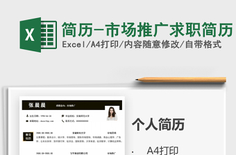 2021年簡歷-市場推廣求職簡歷