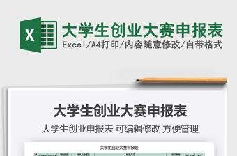 2021年大學(xué)生創(chuàng)業(yè)大賽申報(bào)表