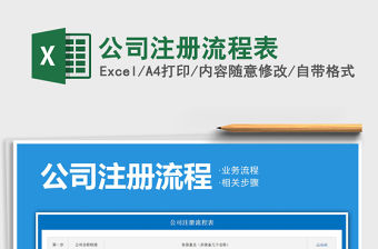 2021年公司注冊流程表