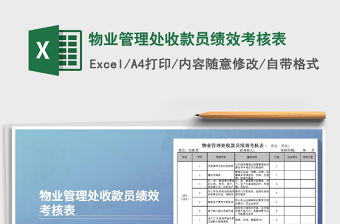 2021年物業(yè)管理處收款員績(jī)效考核表