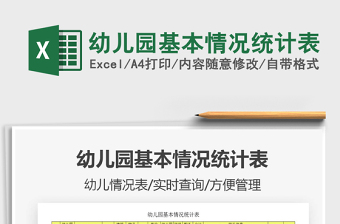 2021年幼兒園基本情況統(tǒng)計表