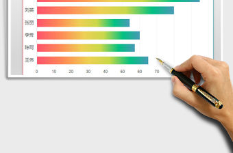 2021年彩色漸變條形圖 對比分析圖表免費下載