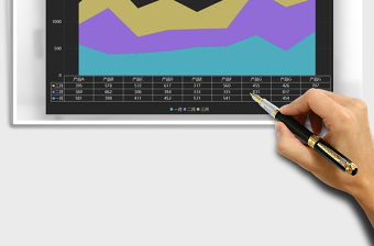 2022年通用圖表模板面積圖免費下載