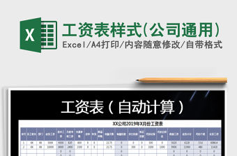 2021年工資表樣式(公司通用)免費下載