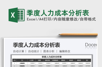 季度推广成本分析表Excel模板表格