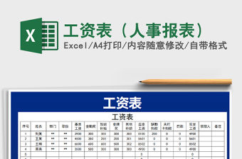 2022年工資表（人事報表）免費下載