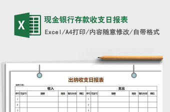 2022年現(xiàn)金銀行存款收支日?qǐng)?bào)表