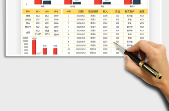 2021年财务报表-现金收支日记账表