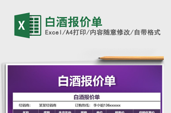2021年白酒報價單