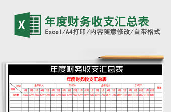 2022年年度財(cái)務(wù)收支匯總表免費(fèi)下載