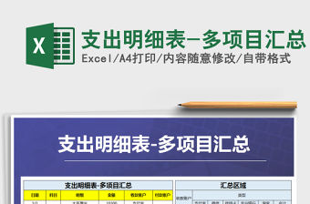 2021年支出明細表-多項目匯總