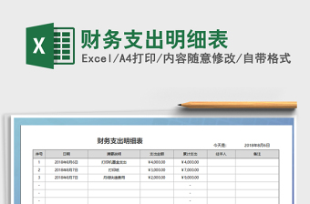 2021年財務(wù)支出明細(xì)表免費下載