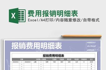 2021年費用報銷明細表