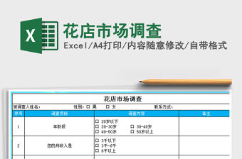 2021年花店市場調查