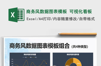 2021年商務風數據圖表模板 可視化看板