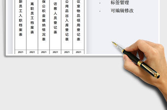2021年檔案盒側面標簽