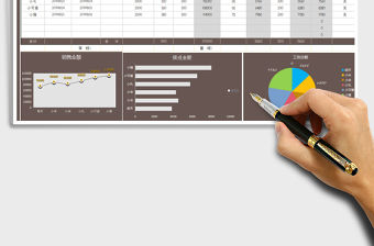 2021年銷售工資提成結算表-圖表模板