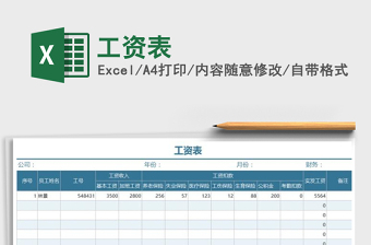 2022年工資表免費(fèi)下載