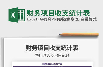 2021年財務項目收支統計表
