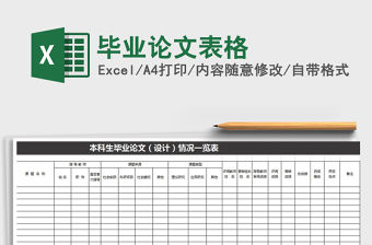 2021年畢業(yè)論文表格免費(fèi)下載