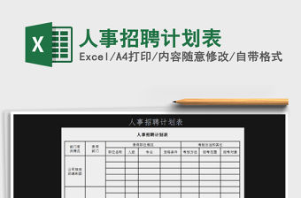 2021年人事招聘計劃表免費下載