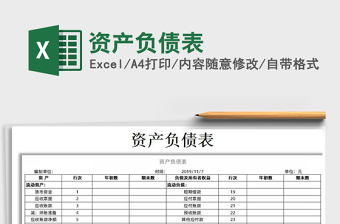 2021年資產(chǎn)負(fù)債表