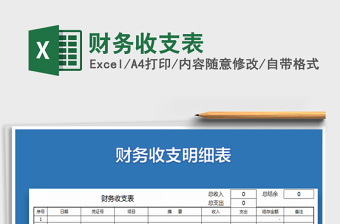 2022年財務收支表免費下載
