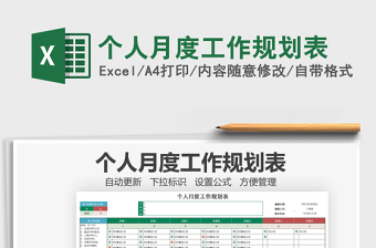 2021年個人月度工作規(guī)劃表